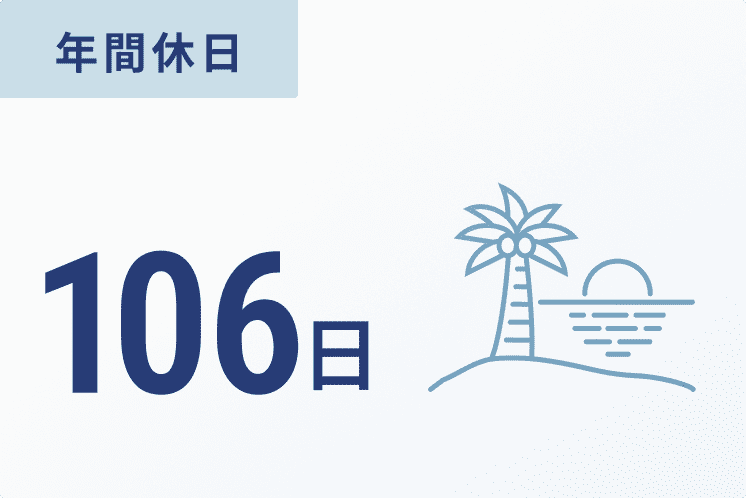 年間休日 106日